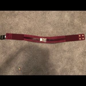 White House black market maroon belt- NWT size xxs